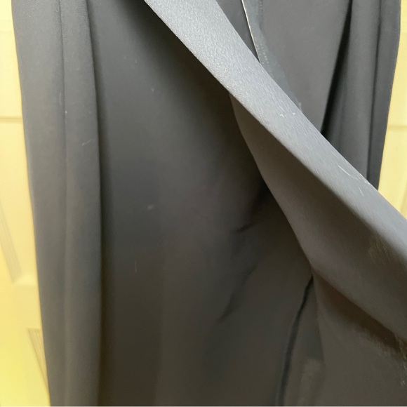 Vince Blue Belted Wrap Skirt with Leather Trim Sz 12 - Picture 12 of 14